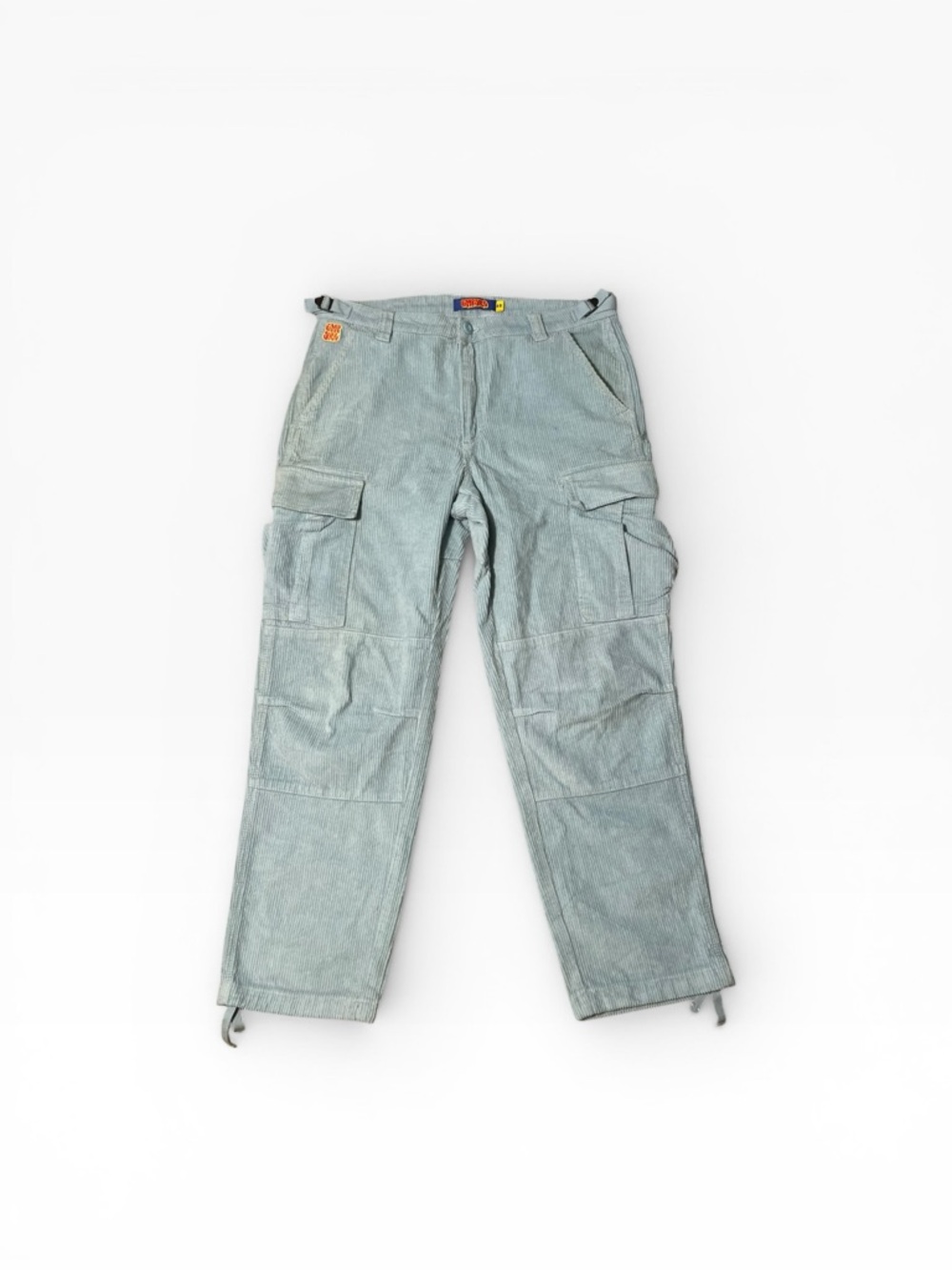 Men’s Y2K Style EMPYRE Blue Corduroy Cargo Skater Streetwear Pants Size 32